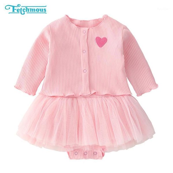

girl's dresses 2 pcs 0-12m cotton princess dress mesh baby girl dress+cardigan born clothes long sleeve girls clothing sets1, Red;yellow