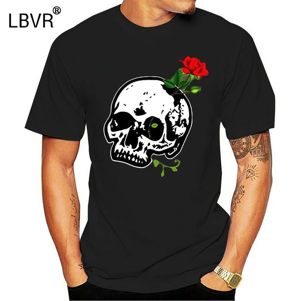 

funny humor skull motif with red rose t shirt black big size s~5xl leisure tshirt fitness anti wrinkle hiphop sport hooded sweatshirt hoodie