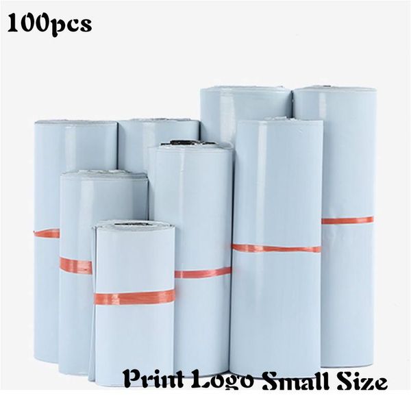 

100pcs small size white courier bags self-seal adhesive jewelry small item packaging poly envelope mailer postal mailing wmtigs