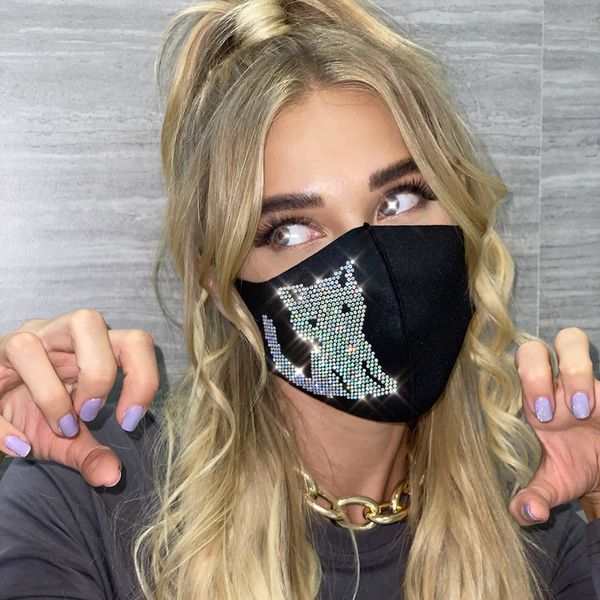

diamond 2020 fashion women selling style cat decoration mask women