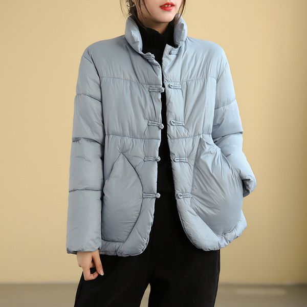 

2021 new new retro short coarse cotton quilted woman's jacket, Black