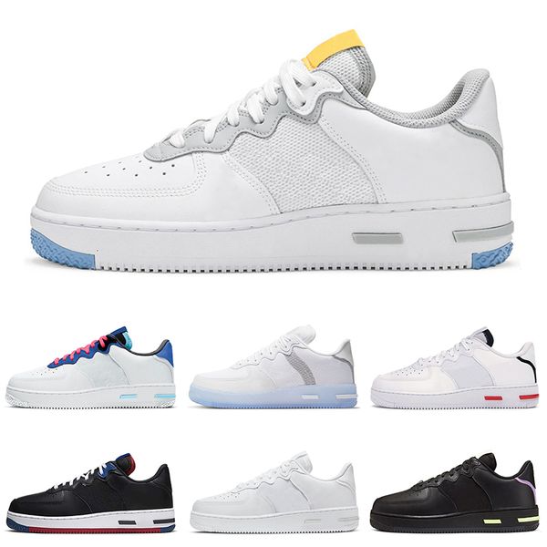 

ale 1 react running shoes triple white chaussures wolf grey light bone usa womens mens trainers outdoor sports sneakers platform 36-45, White;red