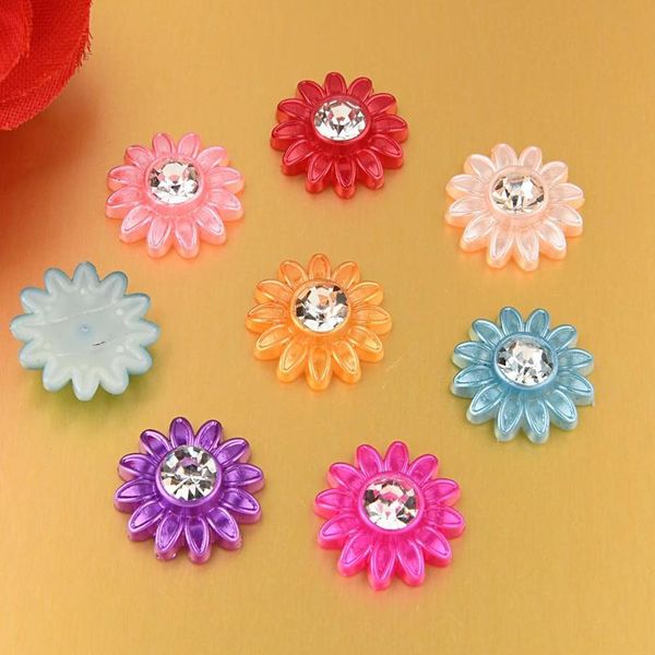 

boliao 20pcs 19mm rose flower shiny resin flat back rhinestone glue on bags/clothes home accessories decorat jlllrm, Bronze;silver