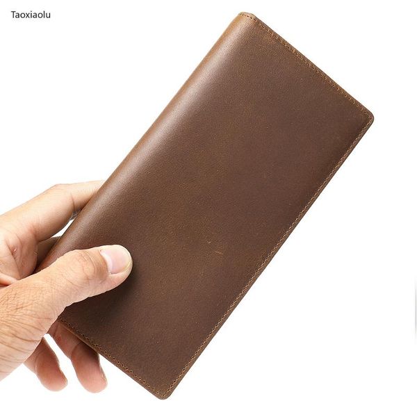 

wallets long purse bag wallet business men's thin genuine leather design handy slim male walle, Red;black