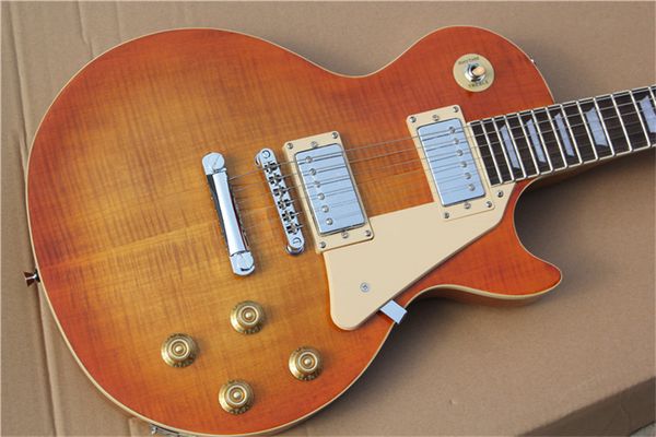 

6 strings brown electric guitar, delivery, support customization guitars