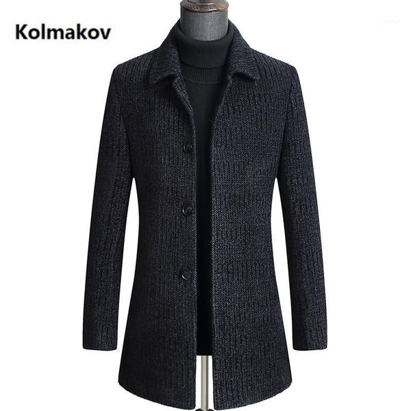 

2020 winter new arrival wool trench coat men,men's wool jackets ,thicked coat men,plus-size m-3xl1, Black