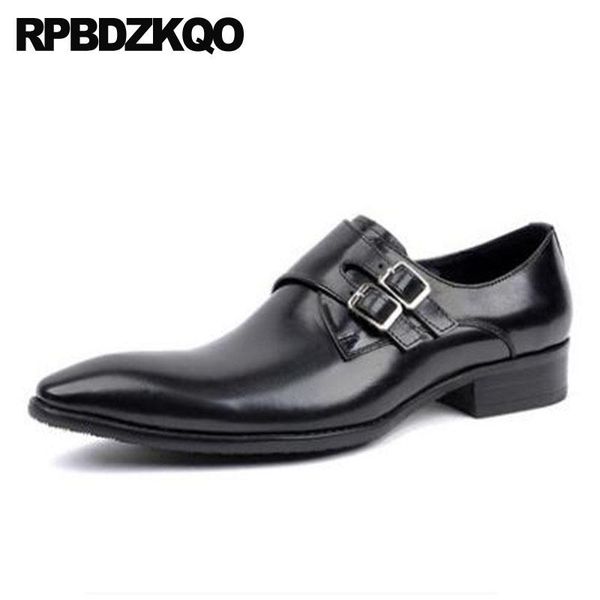 

остроконечные toe металл свадьба марка burgundy black party итальянские мужчины платье туфли с пряжками дважды преподобному ремень ручной ра