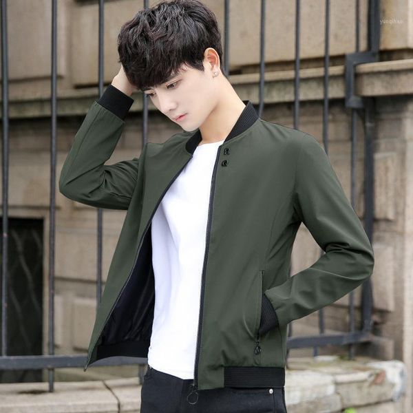 

men's jacket 2020 new casual slim korean jackets men fashion coat 4xl mens jackets and coats chaquetas hombre kj2781, Black;brown