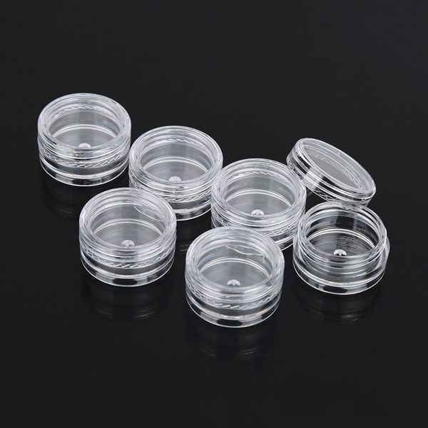 

100pcs cosmetic jar 5g small empty cosmetic refillable bottles plastic eyeshadow makeup face cream jar pot container