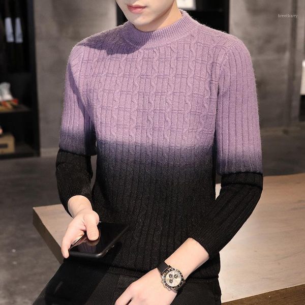 

sweater 2020 selling autumn new sweater men's round neck korean style slim handsome youth casual knitted1, White;black