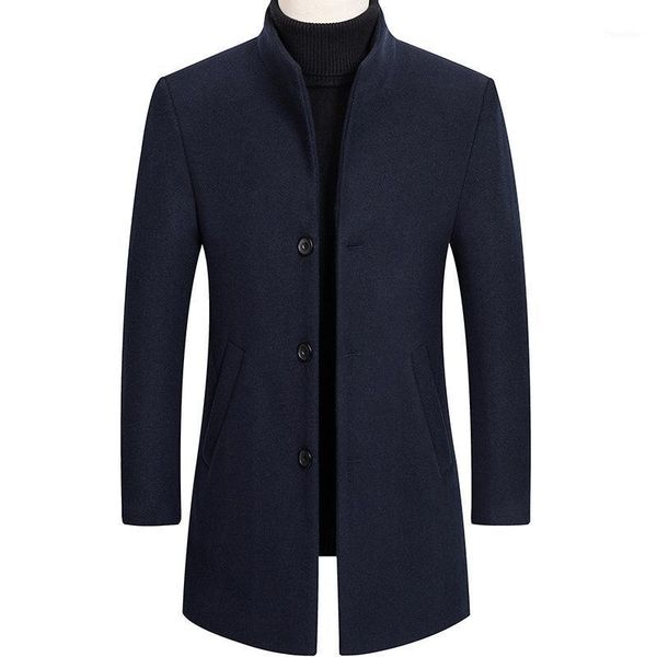 

men's long woolen coat, men's wool coat, long windbreaker, winter clothing, men coats, mens wool coat1, Black