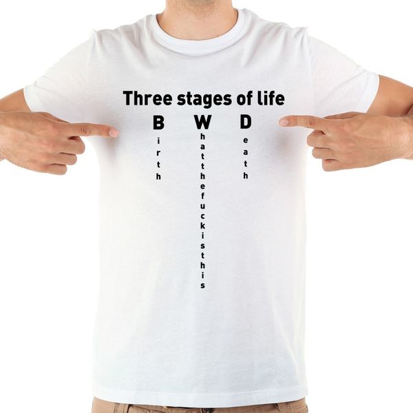 

three stages of life funny tshirt men summer new white casual short sleeve homme cool t shirt sport hooded sweatshirt hoodie