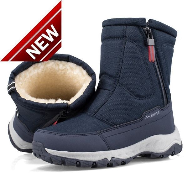 

2021 winter northeast thickened couple snow boots plush warm non slip waterproof men's and women's short tube cotton shoes, Black
