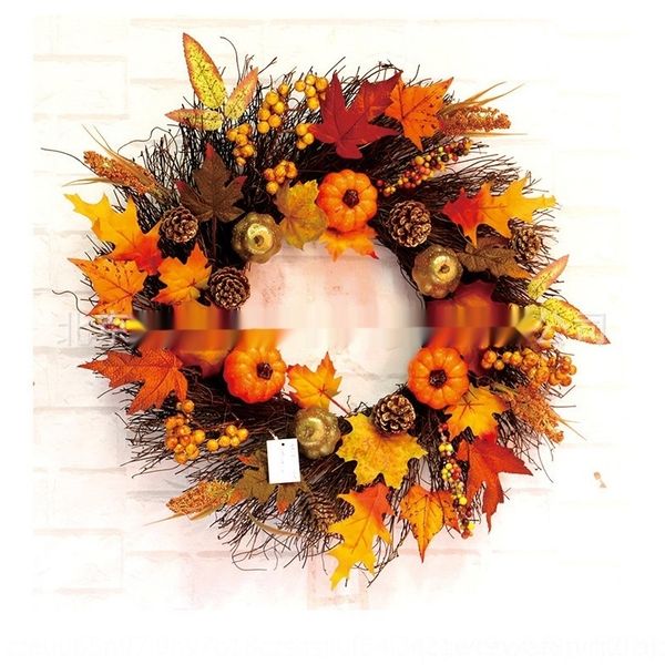 

qgzaz halloween fruitring fruit uwoyj sale 60cm maple leaf ring wreath door hanging fruit st decorations autumn pumpkin rattan rattan berry