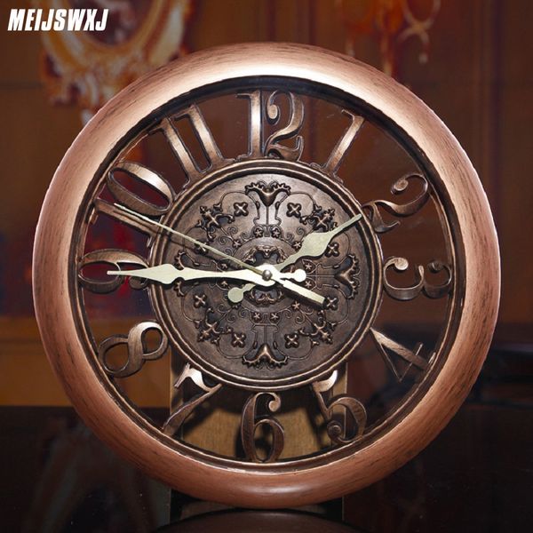 

meijswxj 3d wall clock saat clock reloj de pared duvar saati vintage digital wall clocks living room wall decoration supplies 1008