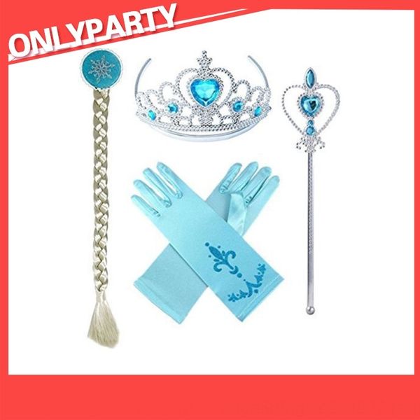 

cccvw children's set of sticks accessories four-piece of 4 crowns peach heart 4 set gloves toy accessories ice and snow four piece crow
