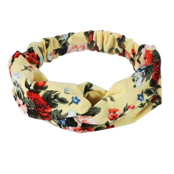 

vintage floral printed stretch hair band women cross knotted wide headband sport yoga hairband multicolor hair accessories gifts q jllujp