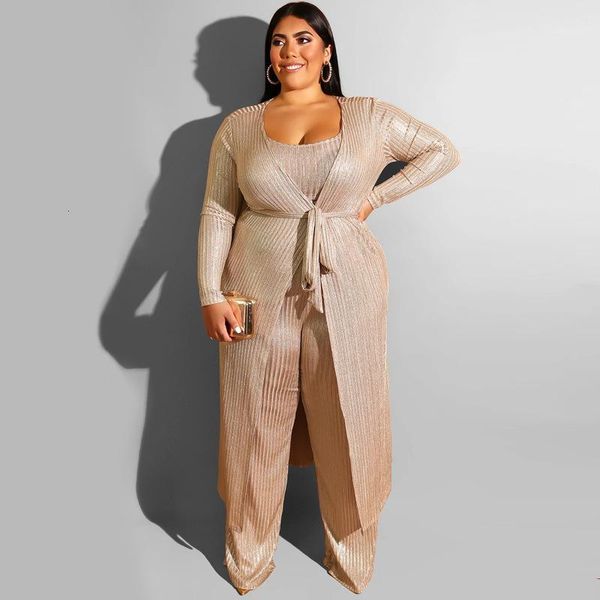 

2019 winter women's stamping set tank+full sleeve cardigan+loose wide leg pants solid color plus size 3 piece suit 5xl1, White