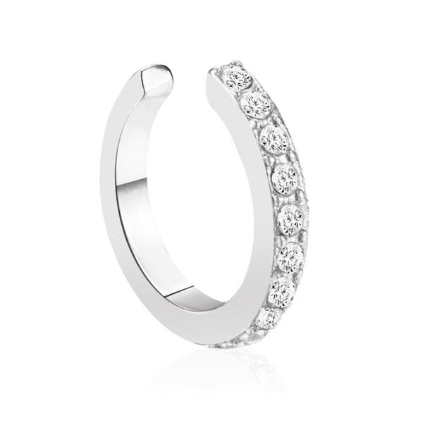 

fsunion 2020 новый модный клип на серьги кристалл уха манжета без пирсинга серьги для носа кольцо для женщин серьги панк-рок-науки wmtfyt, Silver