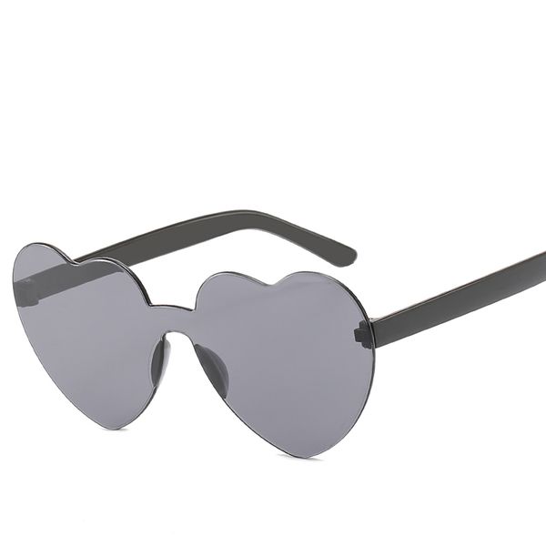 

sun heart love glasses frame clear transparent rimless vintage ladies cute sunglasses for women