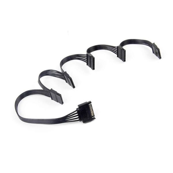 

sata power cable for hdd 15pin sata male to 5-ports female computer hard drive cable hdd cage caddy power female