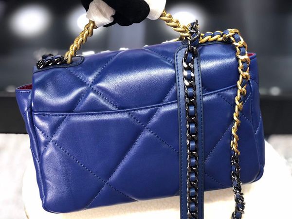 

fashion women black blue maxi flap bags real lambskin handbags crossbody bag with gold metal ladies shoulder bags with box