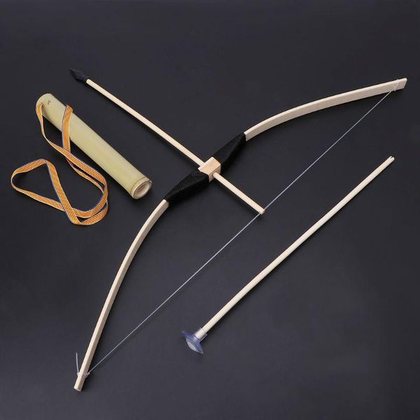 

safe bamboo bow arrow toy hero cosplay outdoor sports kids toy gift boy favors