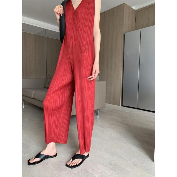 

tianpei rompers jumpsuit summer 2021 fall clothing korean fashion for women matte fashionable pleated jumpsuit body women, Black;white