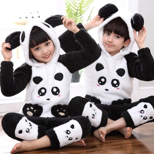 

h5650 autumn winter girl pajamas cartoon coral fleece flannel home clothing set female long sleeve warm thick teenager sleepwear1, Black;red