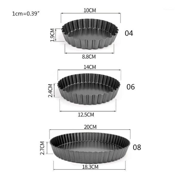 

electric ovens 4/6/8 inch non stick pie pizza cake pan tart mold removable bottom baking pastry1