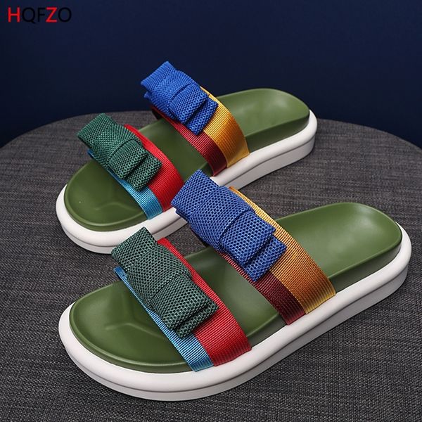 

hqfzo pantshoes summer beach slippers chanclas women shoes casual platform clogs flip flops sandals zapatos sneakers terlik y200520, Black