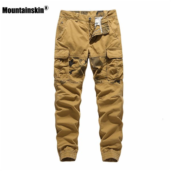 

mountainskin new men spring summer men's sports casual pants 2020 fasion camouflage patchwork cargo trousers male sa907