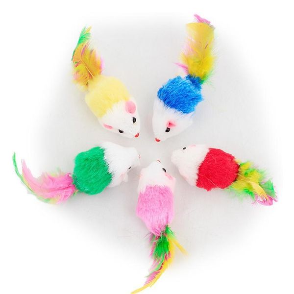 

new cat toy cat toys false mouse pet cat toys mini funny playing toys for cats with colorful feather plush mi qyldaw