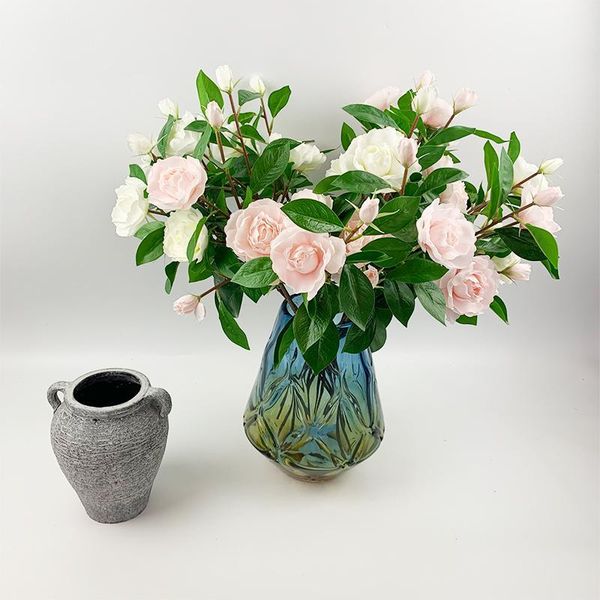 

decorative flowers & wreaths 58cm boutique gardenia bride wedding home diy decoration simulation flower silk christmas el table setting1