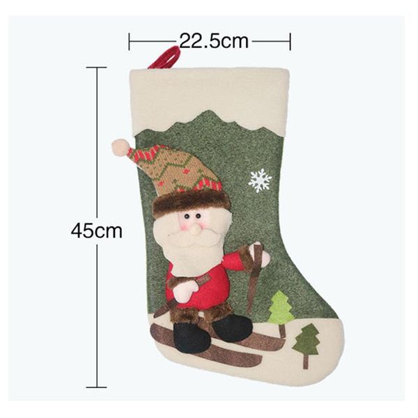 

рождество носки санта-клауса подарков xmas висячие дерева домашнее украшение ремесленная