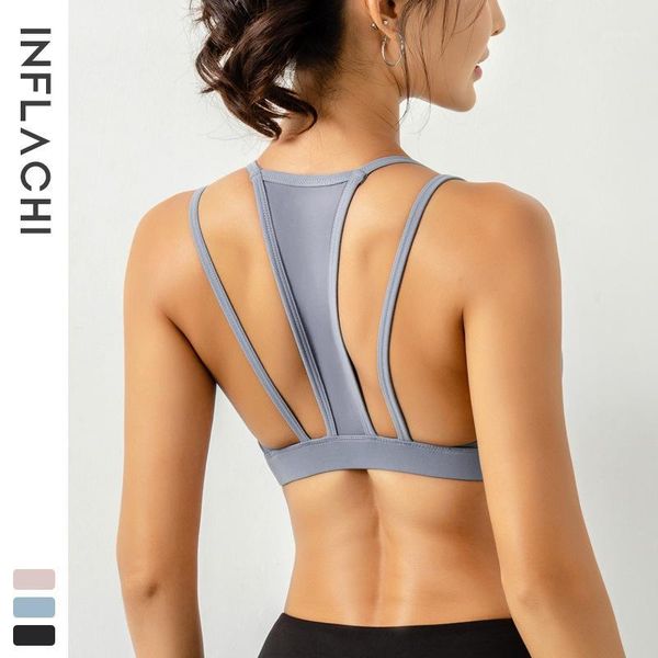 

gym clothing push up yoga bra women padded sports shake proof running workout tank fitness shirt vest lady's sport bras1, White;black