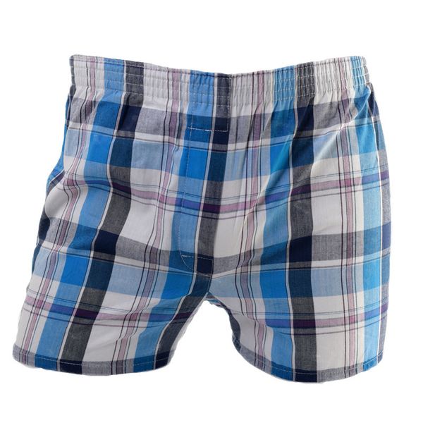 

plus size male underwear plaid breeches woven boxer cotton man breathable shorts men's boxers family underpants men