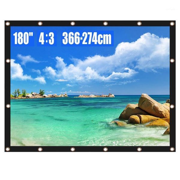 

projection screens projector screen 180 inch 4:3 hd foldable anti-crease portable movies for home theater office outdoor indoor1