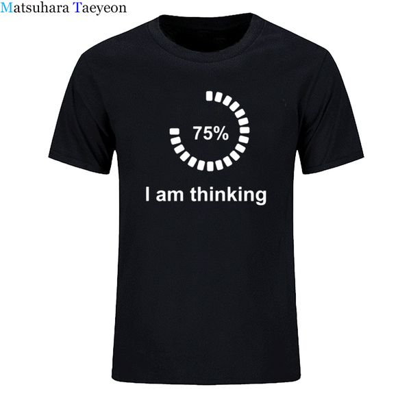 

i am thinking print round collar short sleeve streetwear geek casual clothing tee teens boys sport hooded sweatshirt hoodie men t shirt