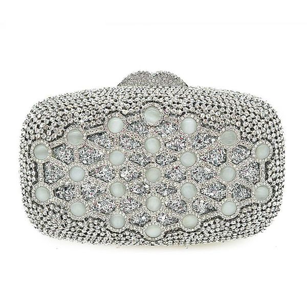 

xiyuan new arrival silver crystal clutch luxury clutches women handbags and purses 2020 ladies evening bags shoulder purse
