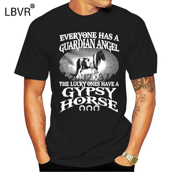 

funny t shirt fashion tshirt everyone has a guardian angel the lucky ones have a gypsy horse women t shirt sport hooded sweatshirt hoodie