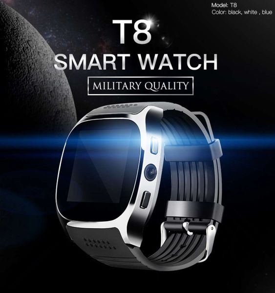 

new t8 smart phone watch bluetooth call card p sms