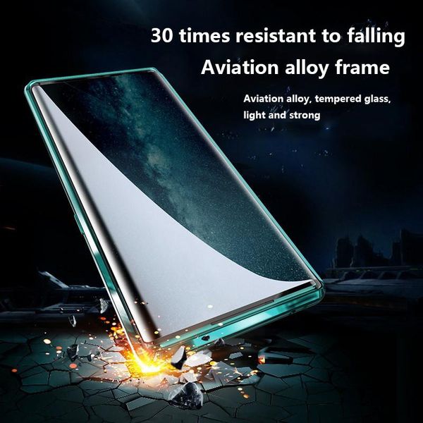 

magnetic adsorption metal case for xiaomi 10 cc9 pro note10 redmi k20 note7 8 9 pro k30 double sided glass magnet cover h wmtefe