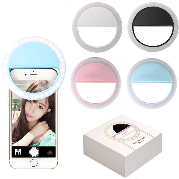 

universial cell phone selfie ring light rk12 led light usb charging portable selfie flash lamp for iphone huawei samsung mobile phone dhl