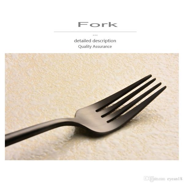 

4pcs/set 316 stainless steel dinnerware black cutlery set fork teaspoon knife craft portugal styl sqcnil wphome