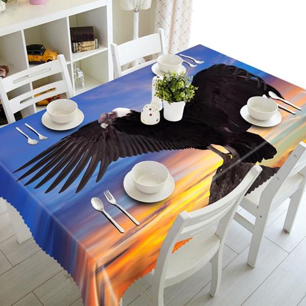 

3d красивая павлин скатерть симпатичные parrot pattern водонепроницаемый сгущает прямоугольные и круглые скатерти для свадебного jllnjj gard