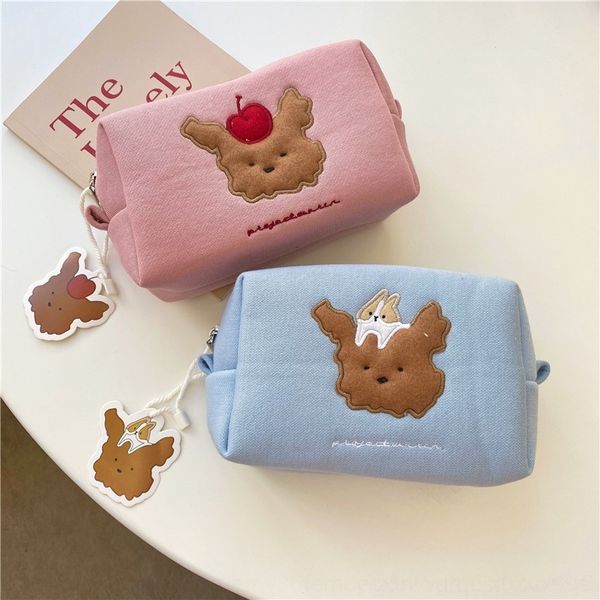 

mn6r8 korean ins homemade cute cherry portable bear girl bear haze storage bagcosmetic bag cosmetic bagblue rabbit heart storage bag 3srk6