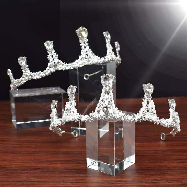 

korean wedding headdress bride atmosphere crown gift mori net red princess hair ornament super fairy, Silver
