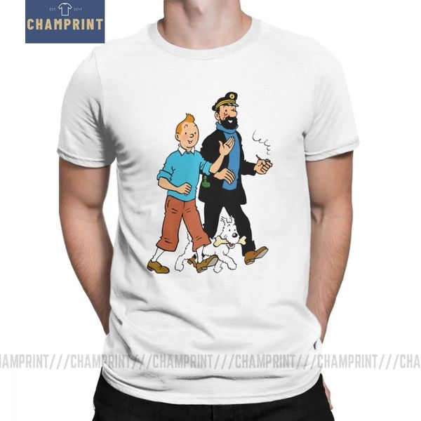 

tintin and captain haddock for casual crew neck the adventures of tintin tee short sleeve sport hooded sweatshirt hoodie men t shirt