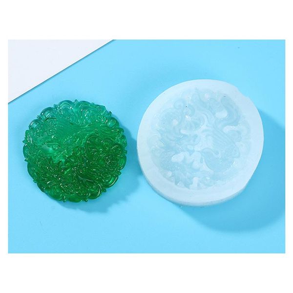 

6шт силиконовая подвеска формы из смолы нефрита цветок лотоса diy ювелирных изделий инструменты 6шт силиконовая wmtfqj bdegarden, Black